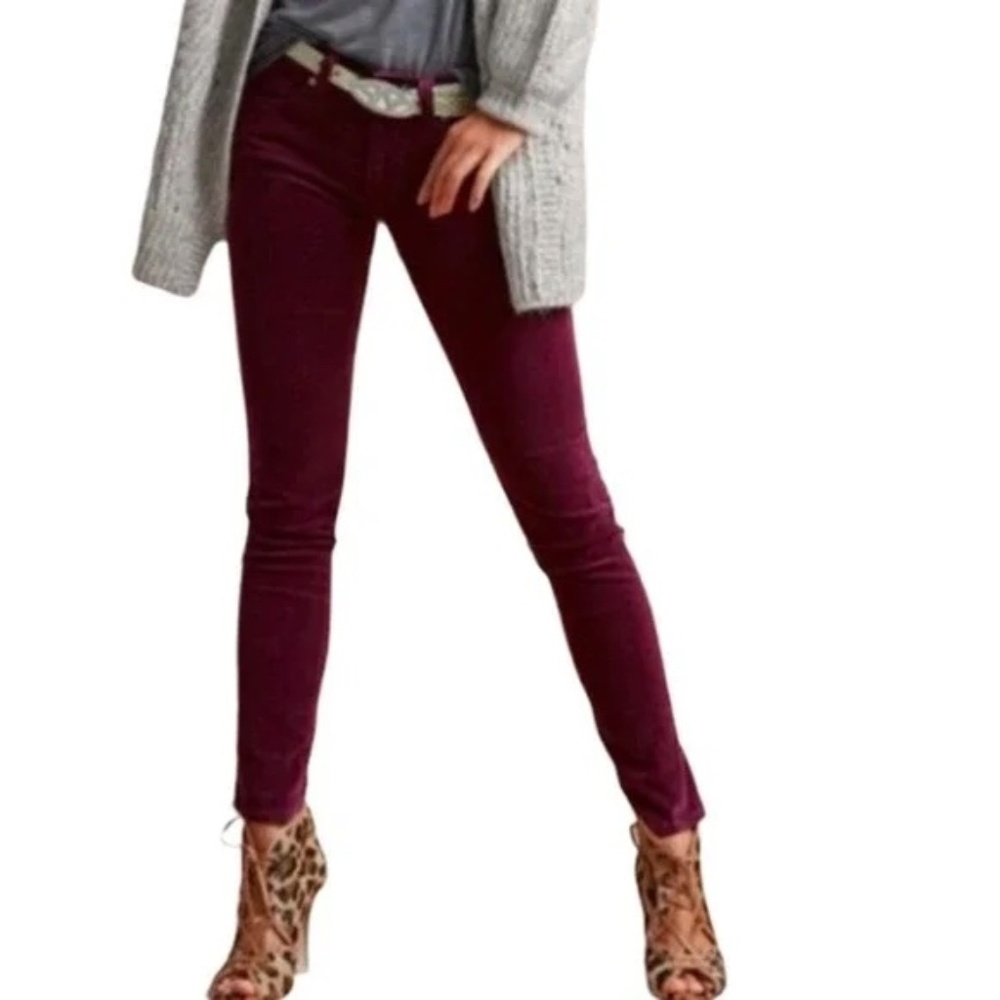 Cabi Burgundy Corduroy Skinny Jeans Size 12